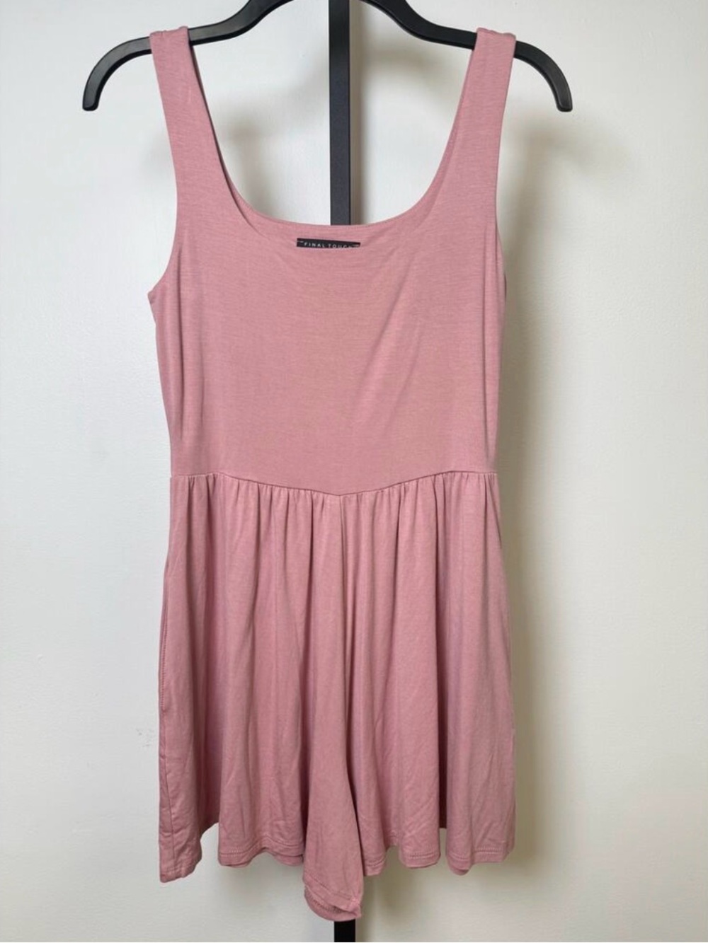 Final Touch Dusty Rose Tank Romper - Picture 2 of 5